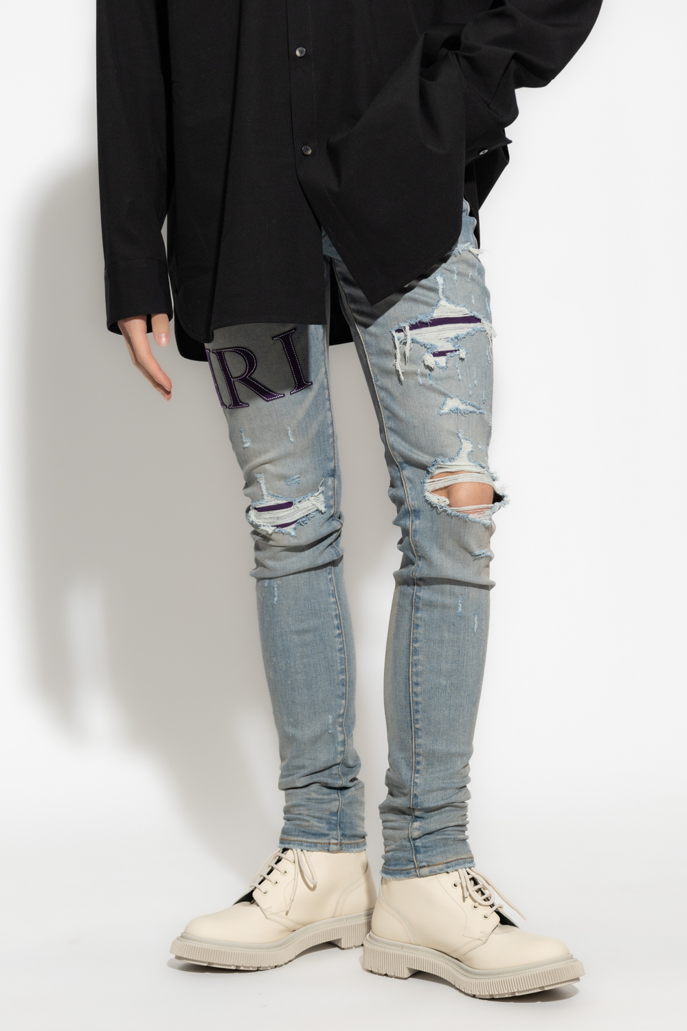 SchaferandweinerShops KR - Blue Distressed skinny jeans SchaferandweinerShops KR - Blue Distressed skinny jeans